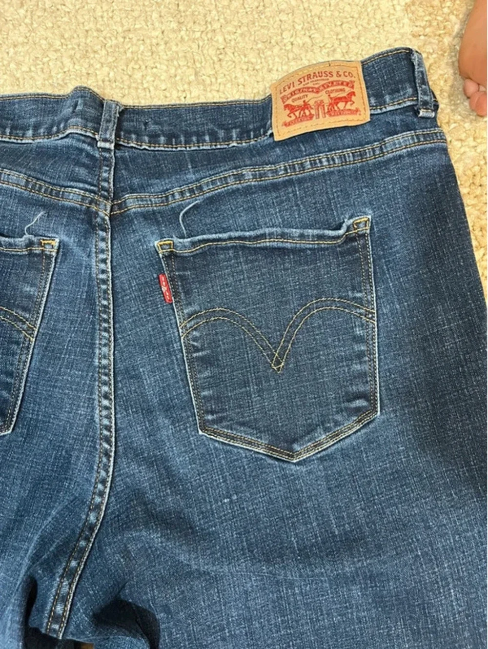Levi’s Classic Bootcut Jeans Man W33 L32 Dark Wash Stretch Blue Denim